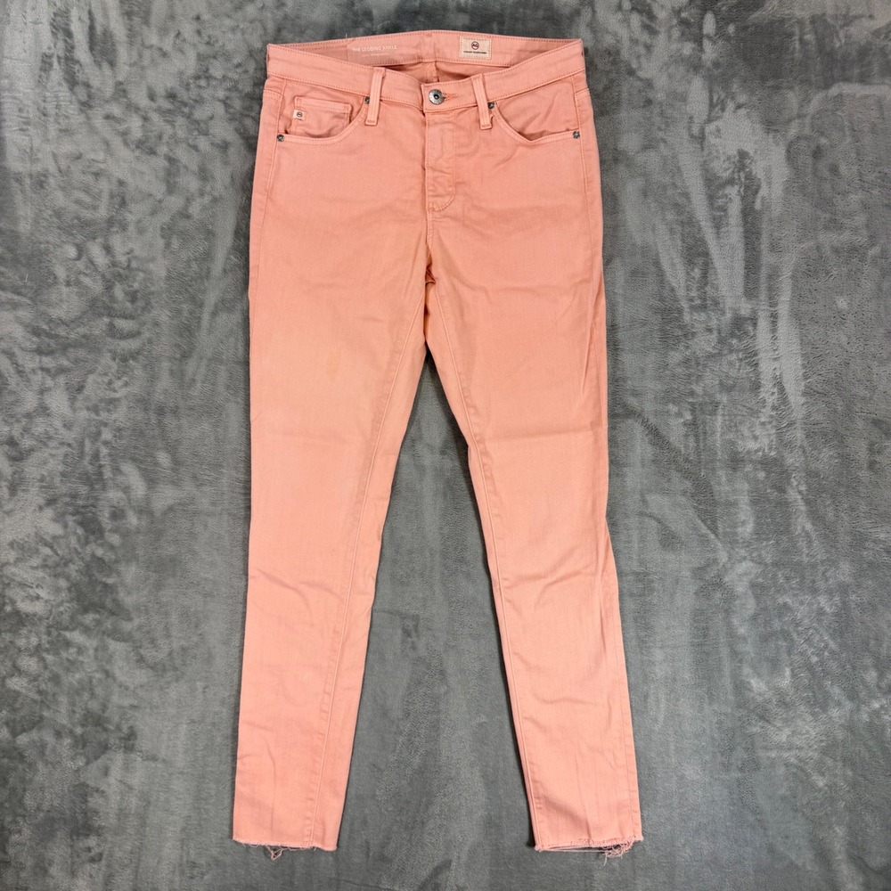 AG Adriano Goldschmied The Legging Ankle Jeans Women's Size 26R Peach Coral